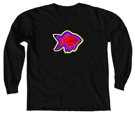 Graffiti Goldfish, a Black Comfort Colors Long Sleeve Tee