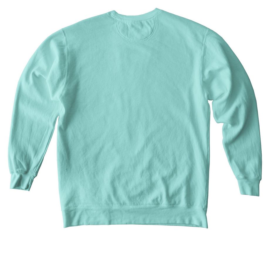 Wear It Proud, a Chalky Mint Comfort Colors Crewneck Sweatshirt (back-view)