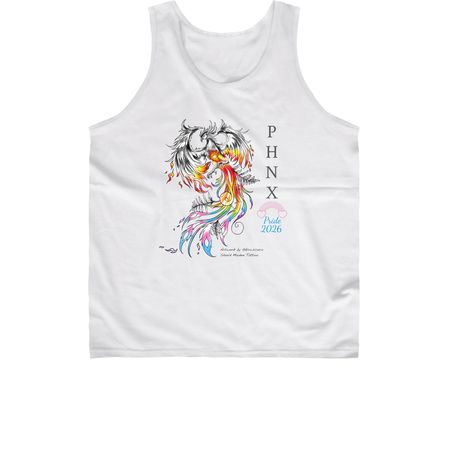 PHNX Clinic Pride 2026 Edition, a White Classic Unisex Tank Top