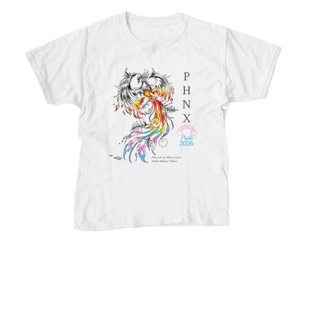 PHNX Clinic Pride 2026 Edition, a White Youth Unisex Tee