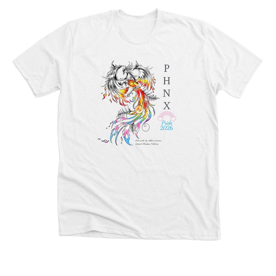 PHNX Clinic Pride 2026 Edition, a Solid White Blend Premium Unisex Tee