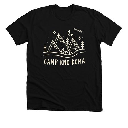 Mountains, Trees and Stars, a Solid Black Blend Premium Unisex Tee