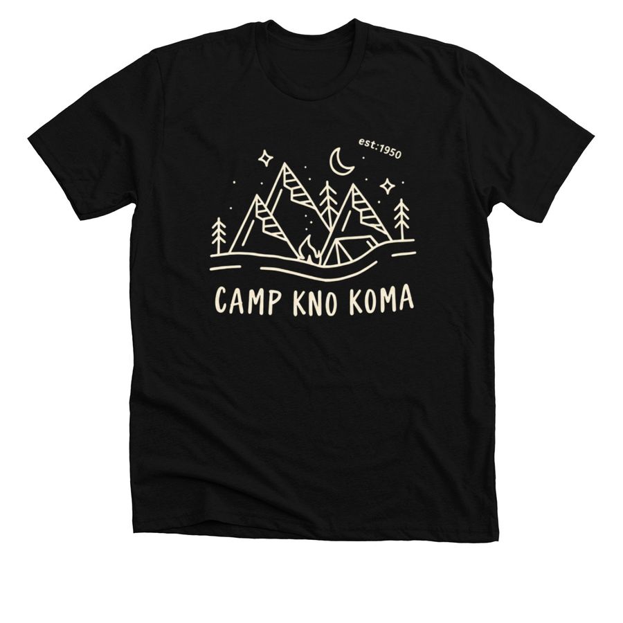Mountains, Trees and Stars, a Solid Black Blend Premium Unisex Tee