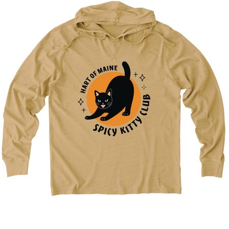 HART Spicy Kitty Club, a Golden Wheat Allmade Organic Cotton Mineral Dye Hoodie Tee