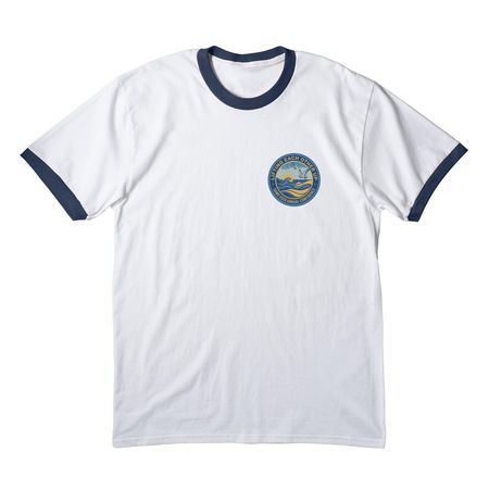 OAMR Annual Conference '26 Merch&nbsp;, a White/ Navy Cotton Ringer Tee