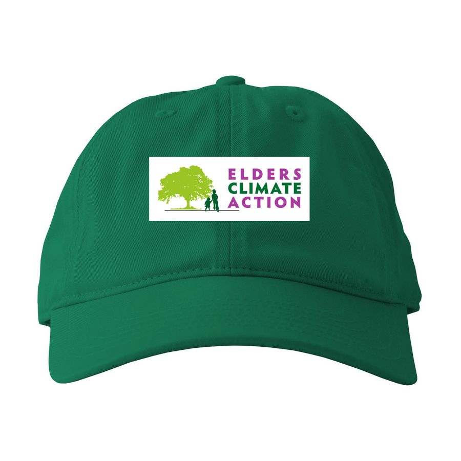 ECA Logo Hats, a Green Printed Eco Baseball Cap