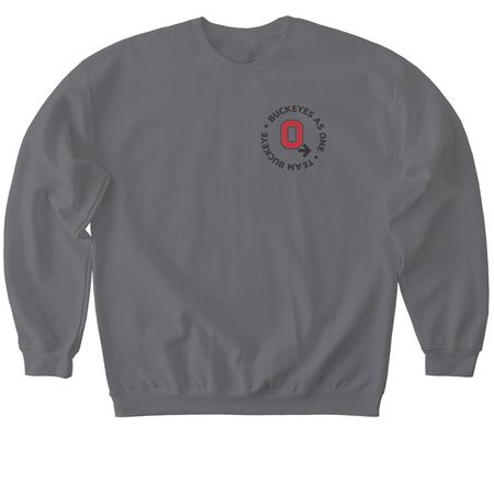 JCM Team Buckeye Pelotonia, a Charcoal Softstyle Crewneck Sweatshirt