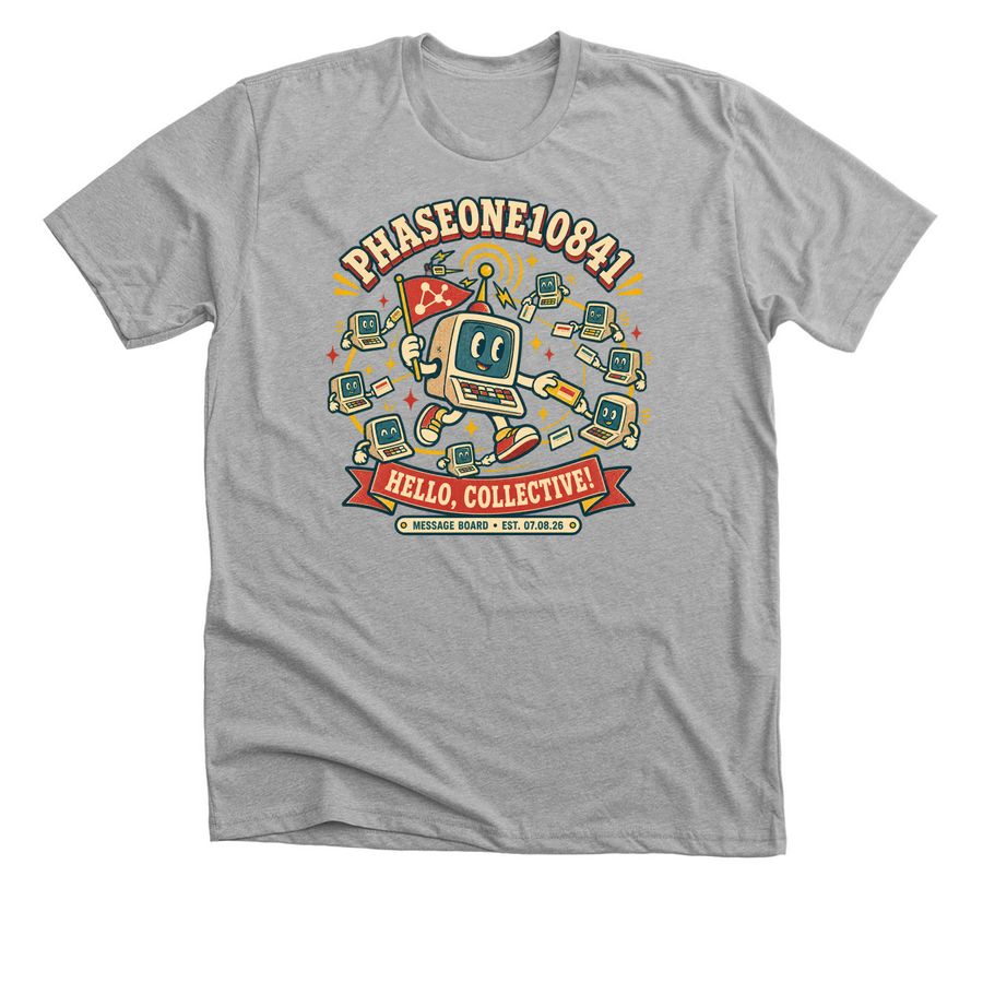 PHASEONE10841, a Athletic Heather Premium Unisex Tee