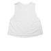 Bluebonnets for Texas, a Solid White Blend Women's Cropped Racerback Tank (back-view)