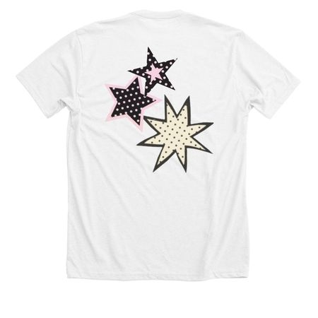 Star T-Shirt, a Solid White Blend Premium Unisex Tee (back-view)