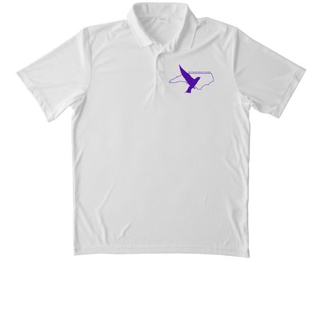 NCPMS Polo (White or Silver), a White Unisex Performance Polo