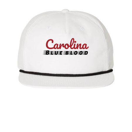 Carolina: Blue Blood, a White/ Black Printed Umpqua Snapback Cap