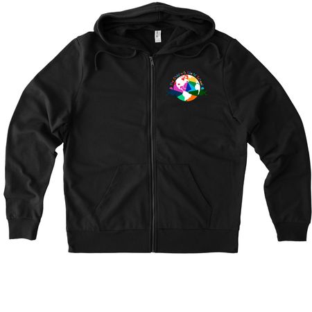 CWS Zip Up, a Deep Black Allmade Organic French Terry Zip Up Hoodie