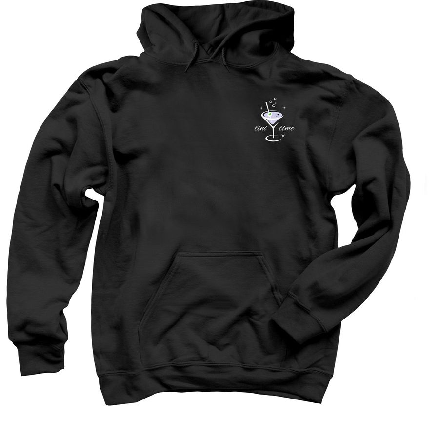 Stuffed Olive Tini Time (Dark Mode), a Black Pullover Hoodie