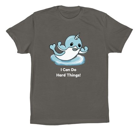 Marshmallow Can Do Hard Things!, a Asphalt Premium Cotton Tee