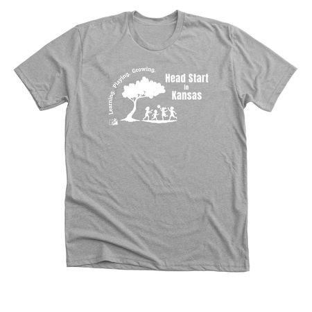 Learning. Playing. Growing., a Athletic Heather Premium Unisex Tee