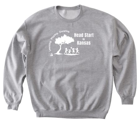 Learning. Playing. Growing., a Sport Grey Softstyle Crewneck Sweatshirt