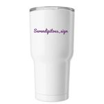Serendipitous Tumbler, a White Insulated Tumbler (back-view)