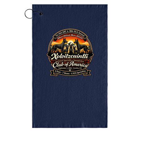 2026 XCA National Specialty Weekend Towel, a Navy Golf Towel