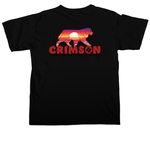 Crimson MAS, a Black Comfort Colors Unisex Tee (back-view)