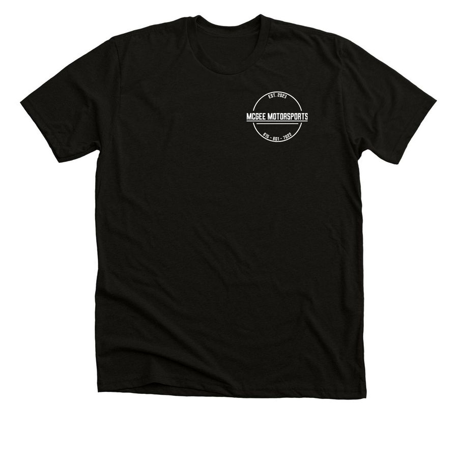 McGee Motorsports Premium T-Shirt, a Solid Black Blend Premium Unisex Tee