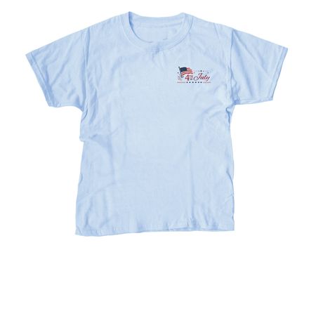 4th of July, a Light Blue Youth Unisex Tee