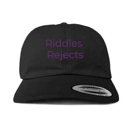 Riddles Rejects Hat, a Black Printed Classic Baseball Cap