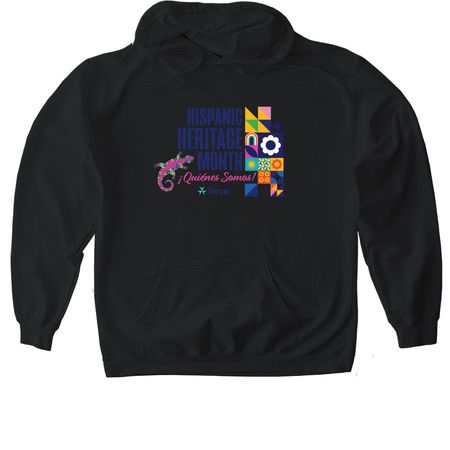 Hispanic Heritage Month, a Black Gildan Softstyle Pullover Hoodie