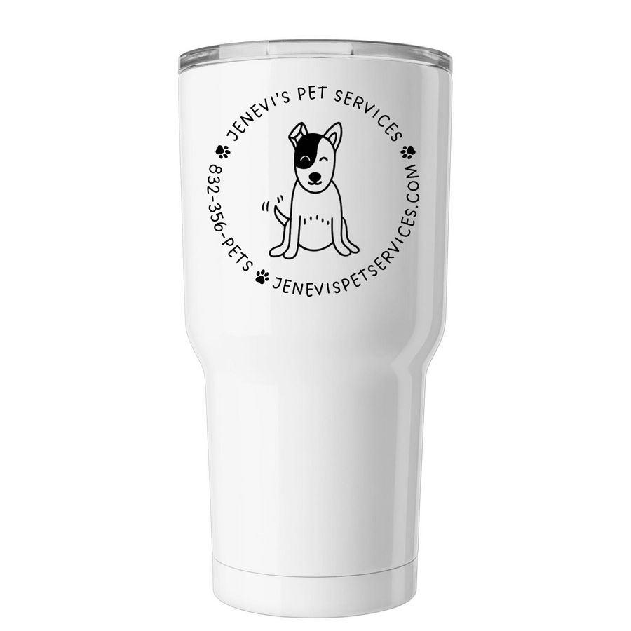 JPS Tumblers, a White Insulated Tumbler