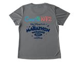Walt Disney World Marathon Weekend ?27, a Grey Concrete Heather Women's Performance Tee (back-view)