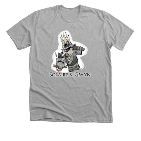 Solaire and Gwyn, a Athletic Heather Premium Unisex Tee
