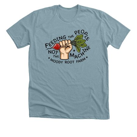 MRF Feeding the People, a Heather Blue Lagoon Premium Unisex Tee