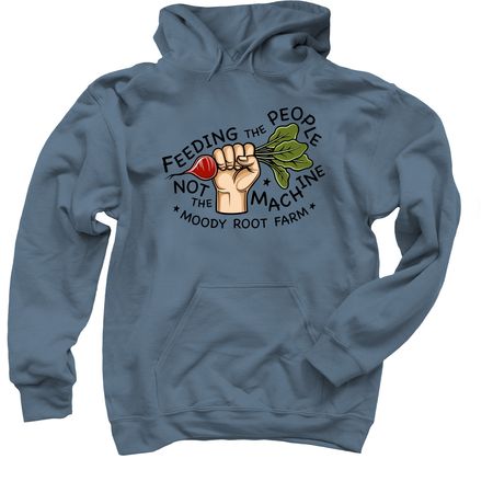 MRF Feeding the People, a Indigo Pullover Hoodie