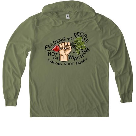 MRF Feeding the People, a Olive You Green Allmade Eco Triblend Hoodie Tee