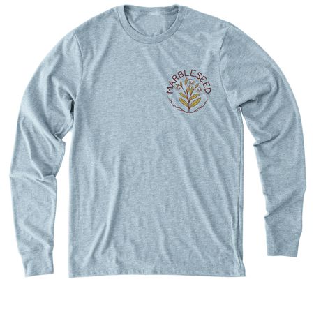 Abundance Grows in Solidarity, a I Like You Blue Allmade Eco Triblend Long Sleeve Tee