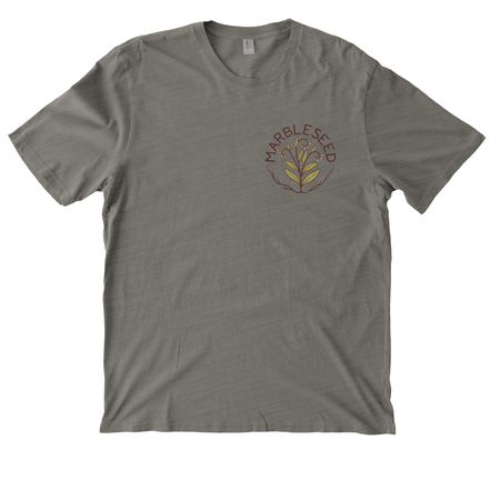 Abundance Grows in Solidarity, a Driftwood Grey Allmade Organic Cotton Mineral Dye Tee