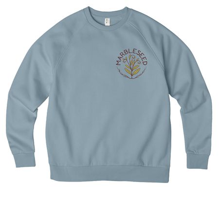 Abundance Grows in Solidarity, a I Like You Blue Allmade Organic CVC Crewneck Sweatshirt