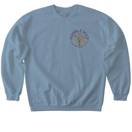 Abundance Grows in Solidarity, a Stone Blue Softstyle Crewneck Sweatshirt