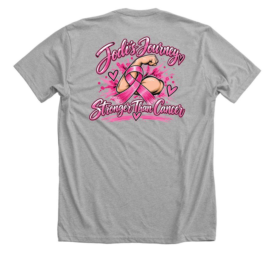 ? Together for Jodi ?, a Athletic Heather Premium Unisex Tee (back-view)