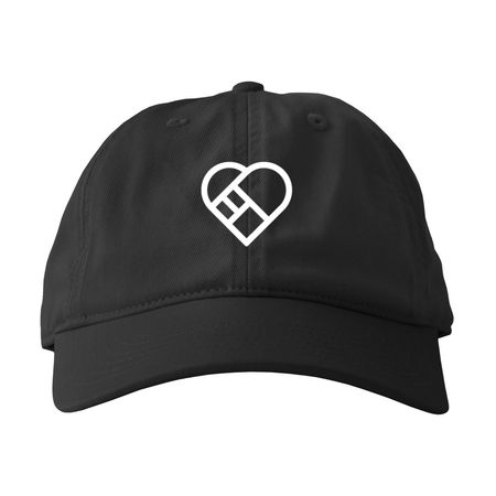 Mending Hearts Hats + Caps, a Black Printed Eco Baseball Cap