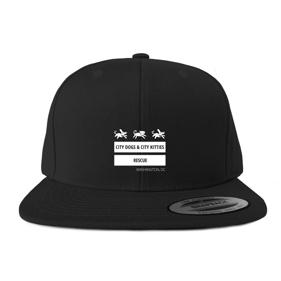 CDCK Dog-Cat-Dog Flag Baseball or Beanie, a Black Snapback Hat