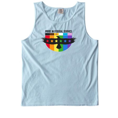 PFS - Black Logo, a Chambray Comfort Colors Tank Top
