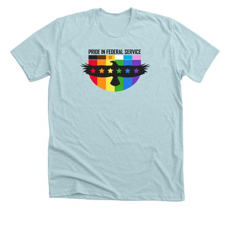 PFS - Black Logo, a Heather Ice Blue Premium Unisex Tee