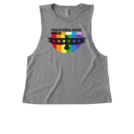 PFS - Black Logo, a Aluminum Grey Allmade Eco Triblend Women?s Muscle Tank