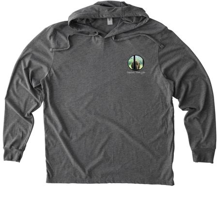 Derp Mode Activated - Holstein, a Aluminum Grey Allmade Eco Triblend Hoodie Tee (back-view)