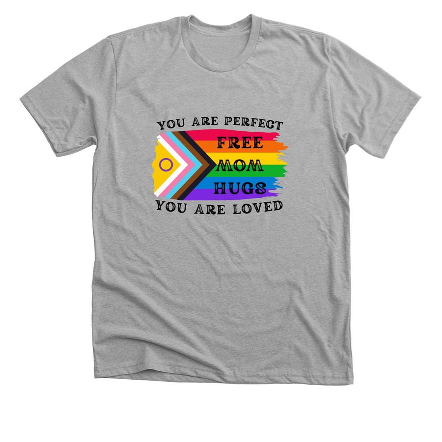 FREE MOM HUGS, a Athletic Heather Premium Unisex Tee