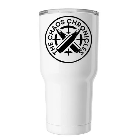 CHAOS TUMBLER, a White Insulated Tumbler