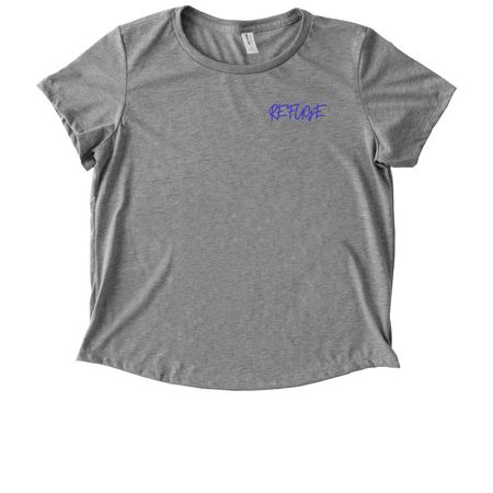 2025 Update, a Aluminum Grey Allmade Eco Triblend Women?s Scoop Neck Tee