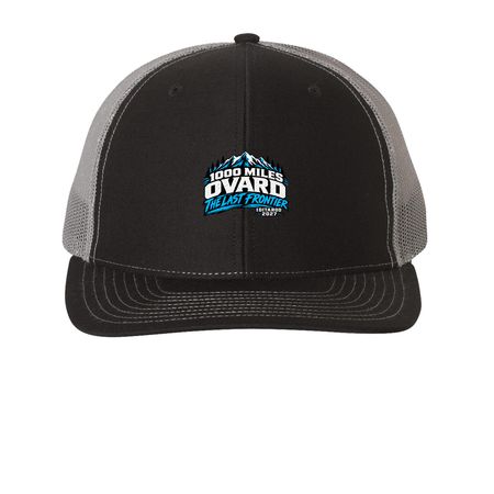 Ovard The Last Frontier, a Black/ Charcoal Printed Snapback Trucker Cap