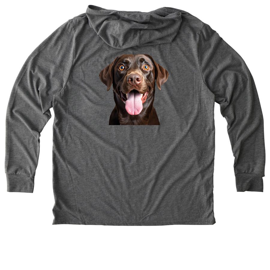 Derp Mode Activated - Chocolate Lab, a Aluminum Grey Allmade Eco Triblend Hoodie Tee